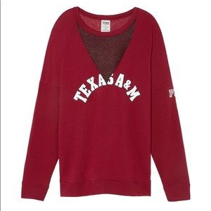 ✨Victoria’s Secret PINK Texas A&M Mesh Sweatshirt